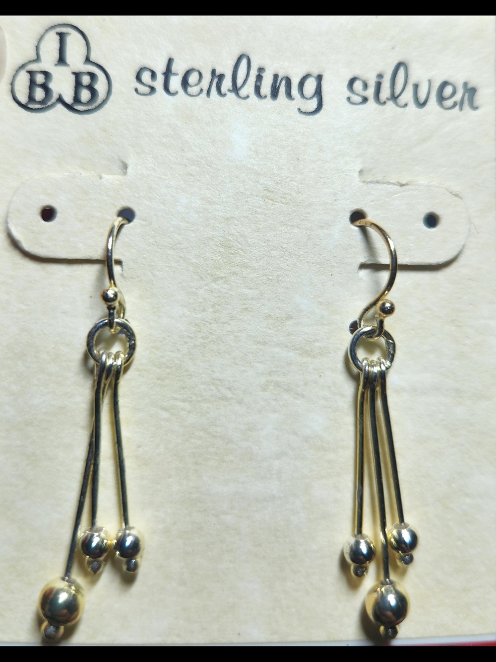 IBB Sterling Silver Drop Dangle Earrings.